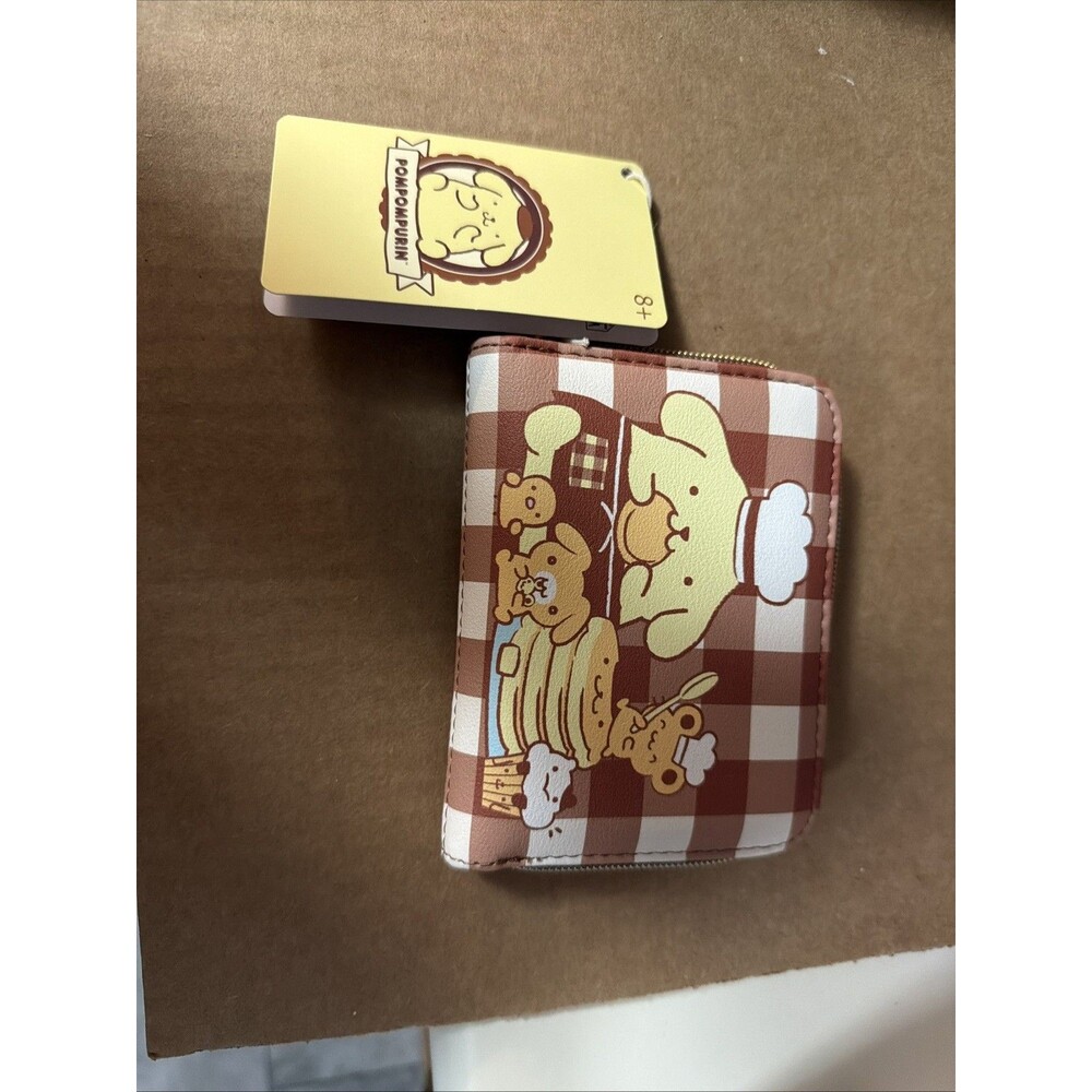 Loungefly Pompompurin Bakery Gingham Wallet NEW Sanrio
